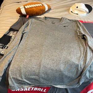 Gray Long Sleeve Men's Shirt L